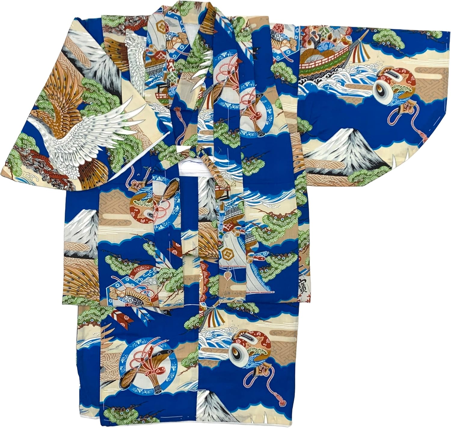 3歳式部浪漫ミント着物＆花地紋クリーム被布＆小物 七五三早割10%OFF9